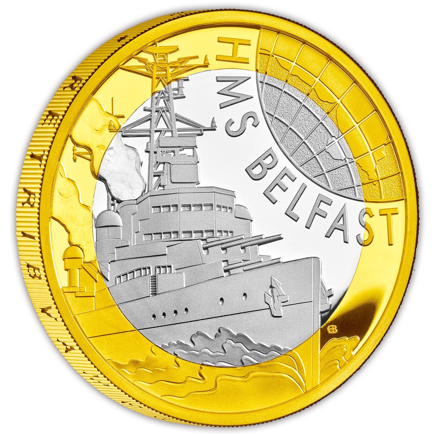 2025 UK HMS Belfast Silver Proof Coin - ICL